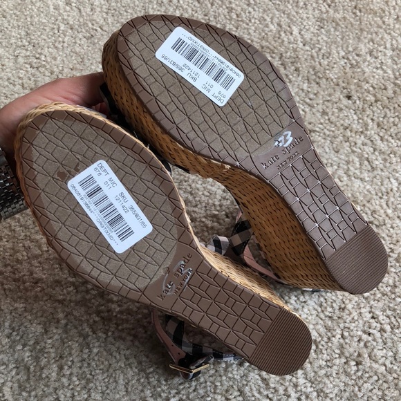 ⚡️New! Kate Spade Tilly Gingham Wedge sandal-7.5 - Picture 8 of 8
